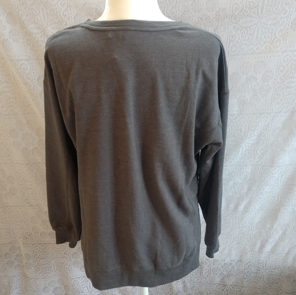 Wildfox Easy Does It Rainbow Pride Gray Distressed Crewneck Sweatshirt Small - Picture 5 of 7